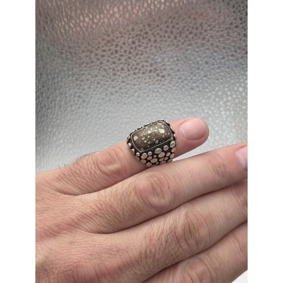 ECHO OF THE DREAMER STERLING SILVER 925 TURQUOISE RING SIZE 6.5 - Picture 3 of 15